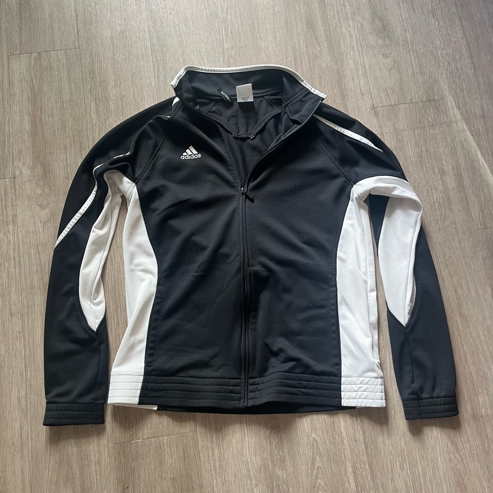 Adidas Black and White Track Jacket